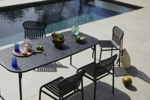 Petite Friture Terrassenmöbel | Tische^Week-end Tisch, 85 x 180 cm, schwarz