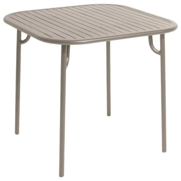 Petite Friture Terrassenmöbel | Tische^Week-end Tisch, 85 x 85 cm, Hellgrau