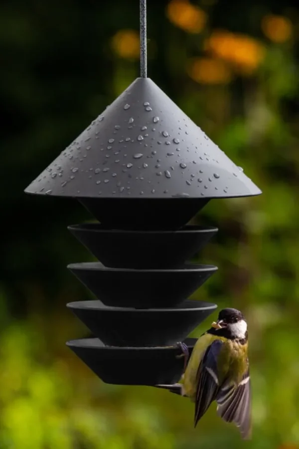 Pidu00e4t Vogelhäuser^Pidät Bird Silo Vogelfutterhaus, Schiefergrau