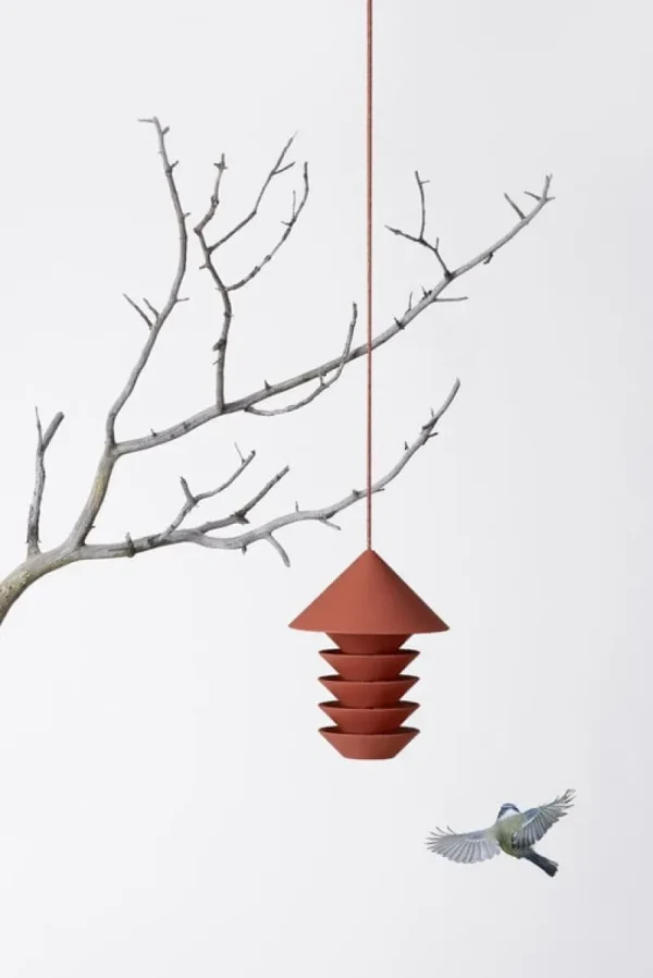 Pidu00e4t Vogelhäuser^Pidät Bird Silo Vogelfutterhaus, Terrakotta