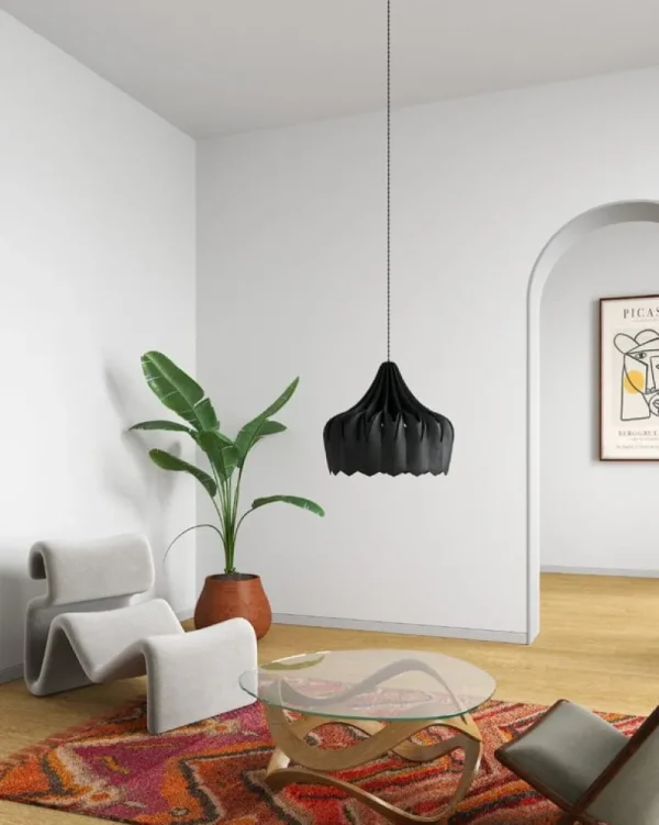 Louis Poulsen Deckenleuchten-Pilke Lights Pendelleuchte Pioni, groß, Schwarz