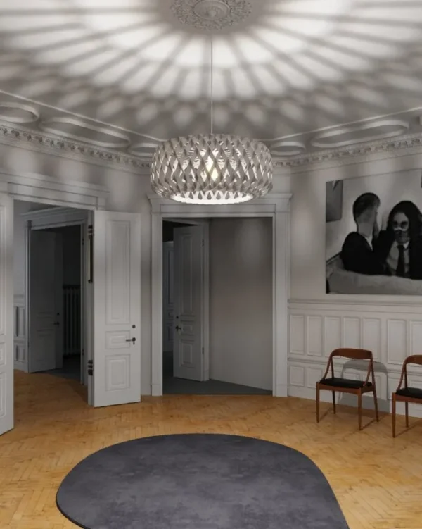 Normann Copenhagen Deckenleuchten-Pilke Lights Pilke Signature 80 Pendelleuchte, Weiß