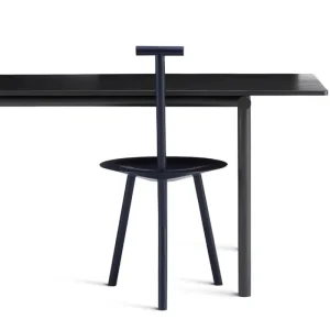 PLEASE WAIT to be SEATED Sitzgelegenheiten-Spade Stuhl, Marineblau