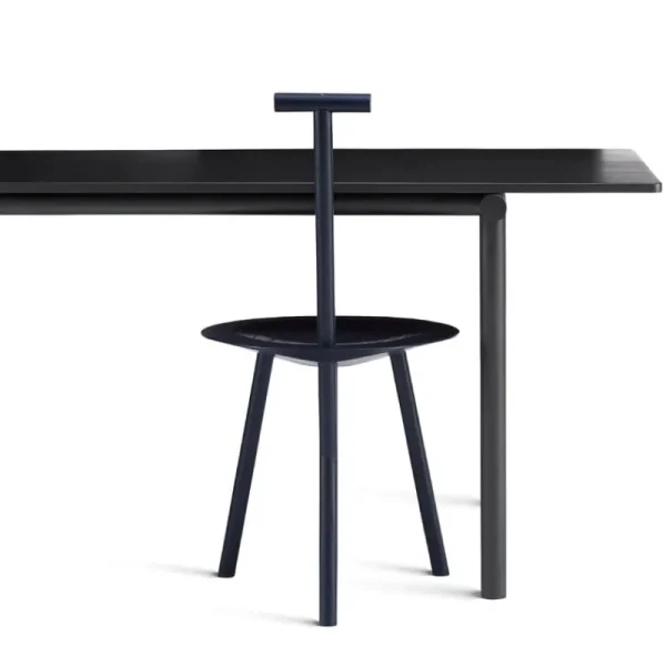 PLEASE WAIT to be SEATED Sitzgelegenheiten-Spade Stuhl, Marineblau