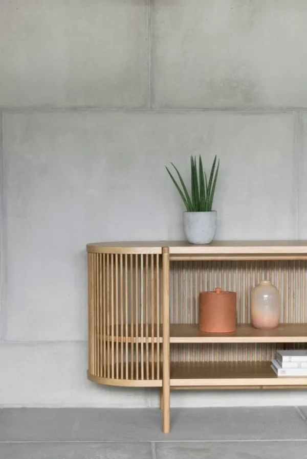 Poiat Aufbewahrungsmöbel-Petit Bastone Sideboard mit Türen, Eiche