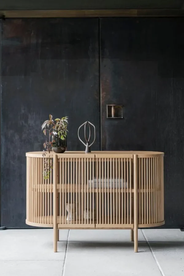 Poiat Aufbewahrungsmöbel-Petit Bastone Sideboard mit Türen, Schwarz
