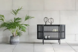 Poiat Aufbewahrungsmöbel-Petit Bastone Sideboard mit Türen, Schwarz