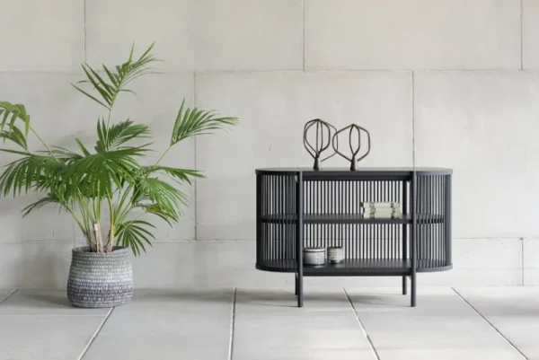 Poiat Aufbewahrungsmöbel-Petit Bastone Sideboard mit Türen, Schwarz