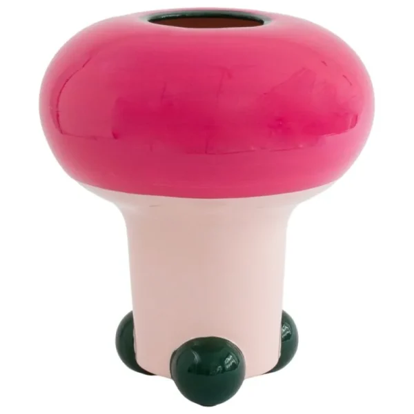 Iittala Vasen-Raawii Vase Mushroom, pink - grün