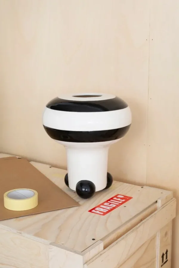 Iittala Vasen-Raawii Vase Mushroom, schwarz