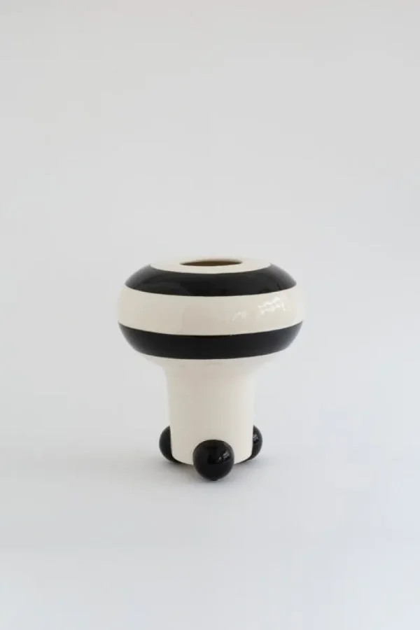 Iittala Vasen-Raawii Vase Mushroom, schwarz