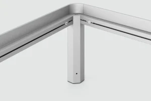 FDB Mu00f8bler Betten-ReFramed Bettgestell mit Lattenrost, Aluminium