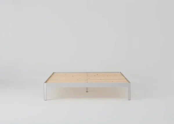 FDB Mu00f8bler Betten-ReFramed Bettgestell mit Lattenrost, Aluminium