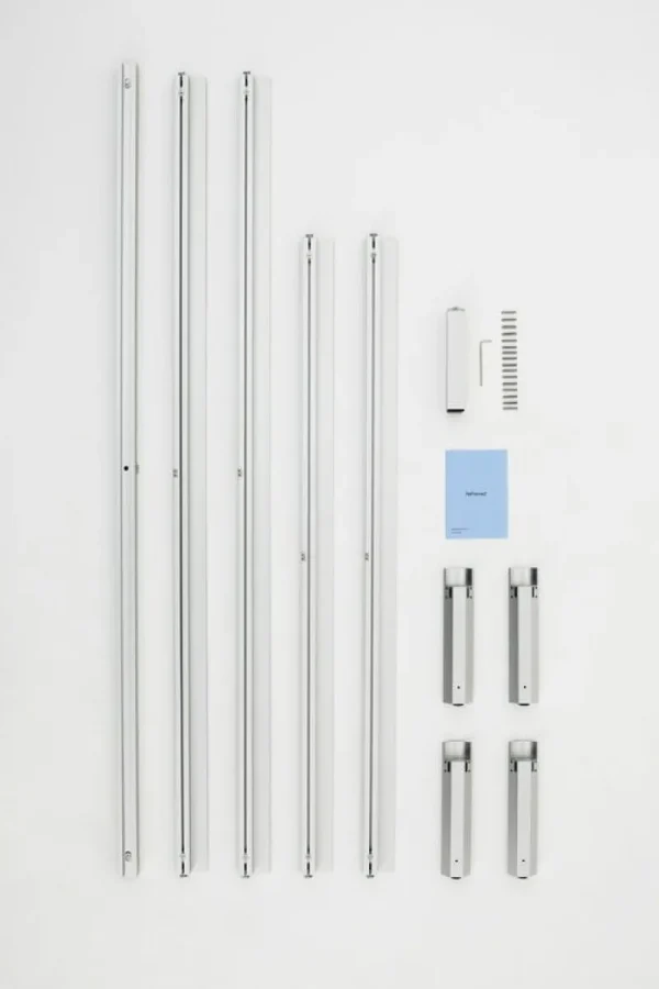 FDB Mu00f8bler Betten-ReFramed Bettgestell mit Lattenrost, Aluminium