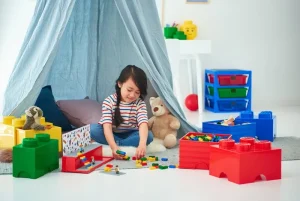 Kinder Room Copenhagen Spielzeug | Aufbewahrungsbehälter^Lego Spiel & Schaukasten, hellrot