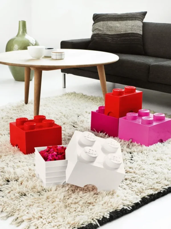 Room Copenhagen Aufbewahrungsbehälter^Lego Storage Brick 4, rot