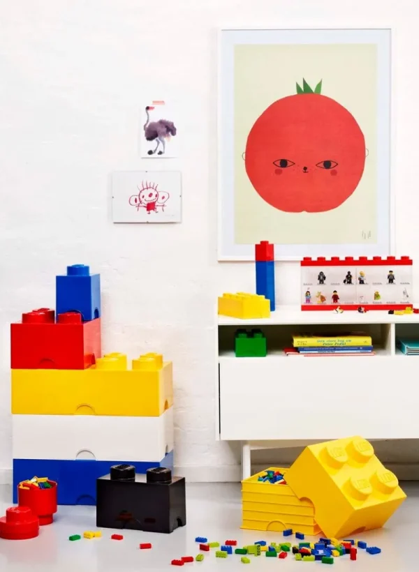 Kinder Room Copenhagen Spielzeug | Aufbewahrungsbehälter^Lego Vitrine, groß, rot