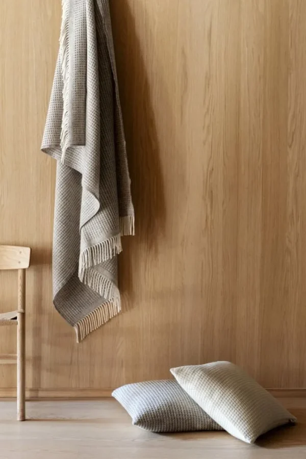Ru00f8ros Tweed Kissen^Røros Tweed Vega Kissen, 50 × 50 cm, Grau