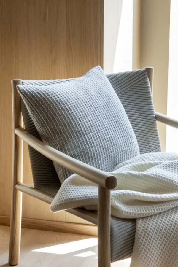 Ru00f8ros Tweed Kissen^Røros Tweed Vega Kissen, 50 × 50 cm, Grau