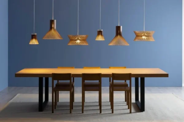 Michael Anastassiades Deckenleuchten-Secto Design Kontro 6000 Pendelleuchte, Walnuss