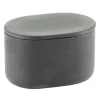 Serax Badezimmeraccessoires^Cose Behälter mit Deckel, oval, L, Dunkelgrau