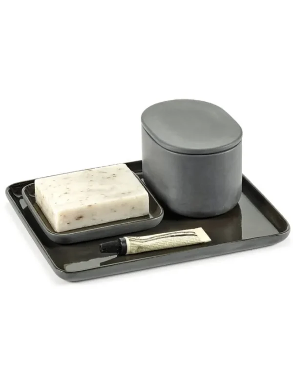 Serax Badezimmeraccessoires^Cose Tablett, M, Dunkelgrau