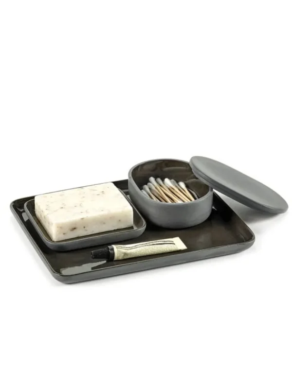 Serax Badezimmeraccessoires^Cose Tablett, M, Dunkelgrau