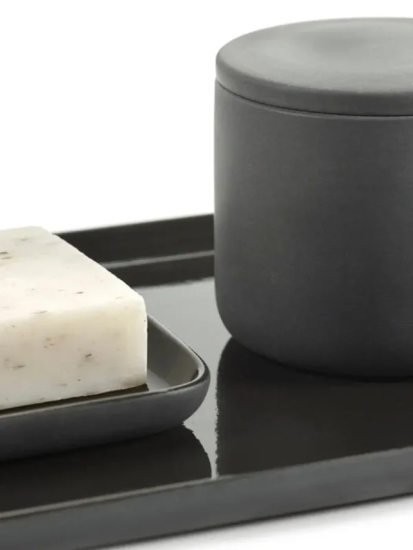 Serax Badezimmeraccessoires^Cose Tablett, quadratisch, Dunkelgrau