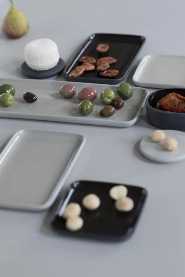 Serax Badezimmeraccessoires^Cose Tablett, quadratisch, Dunkelgrau