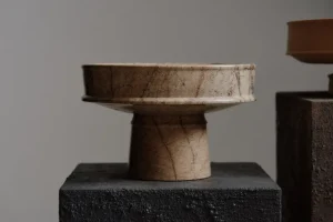Serax Geschirr | Dekorationsgegenstände^Dune Schale, hoch, 30,5 cm, brauner Marmor