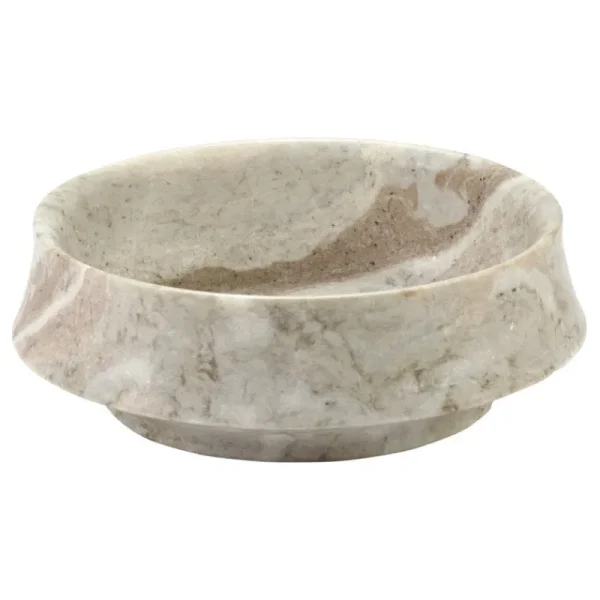 Serax Geschirr | Dekorationsgegenstände^Dune Schale, M, 29 cm, hellbrauner Marmor