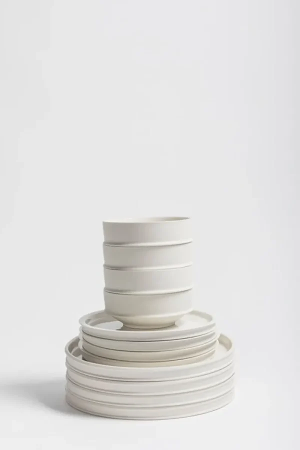Serax Geschirr^Dune Teller-Set, Alabaster, 12-teilig