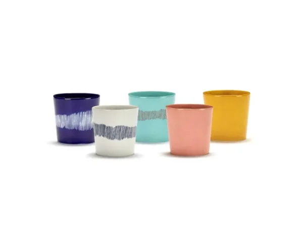 Serax Geschirr^Feast Tasse, 4 Stück, Blau - Weiß