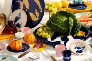 Serax Geschirr^Feast Tasse, 4 Stück, Blau - Weiß