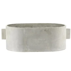 Serax Garten^Pflanztopf aus Beton, oval, 55 x 36 cm, grau