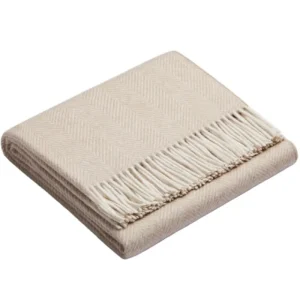 Sibast Decken Und Überwürfe^Alpaca Decke, Fischgrätenmuster beige