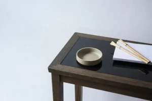 Artek Tische-Sibast No 1 Beistelltisch, 35 x 25 cm, Eiche dunkel geölt – schwarzes G