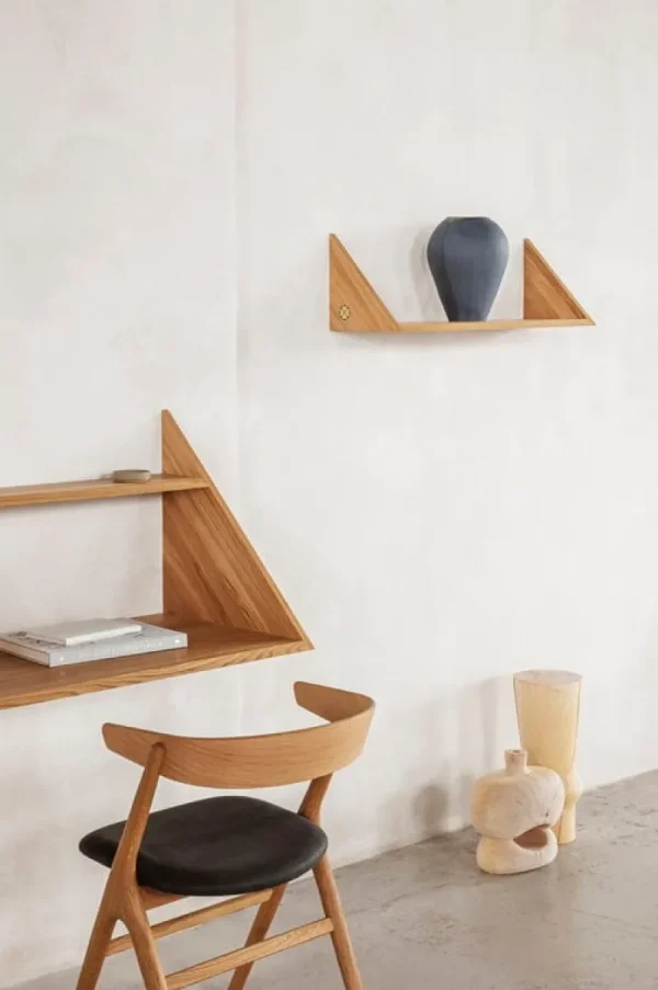Vitra Sitzgelegenheiten-Sibast No 9 Stuhl, Eiche geölt – anthrazitfarbenes Leder