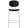 Sibast Sitzgelegenheiten-Piet Hein Thekenhocker, 65 cm, Chrom - Eiche schwarz lackiert