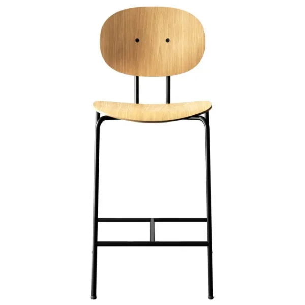 Sibast Sitzgelegenheiten-Piet Hein Tresenhocker, 65 cm, Schwarz - Eiche weiß lackiert