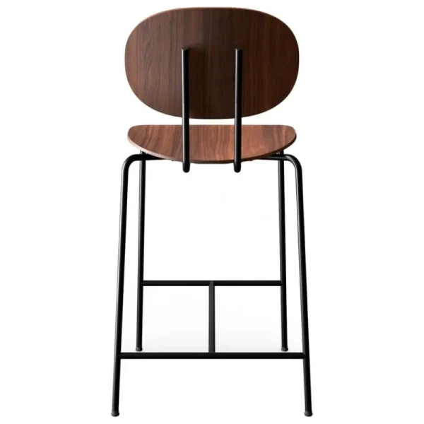 Sibast Sitzgelegenheiten-Piet Hein Tresenhocker, 65 cm, Schwarz – Walnuss lackiert