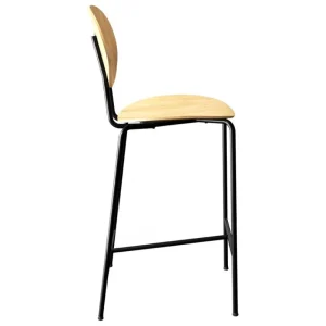 Sibast Sitzgelegenheiten-Piet Hein Tresenhocker, 65 cm, Schwarz - Eiche weiß lackiert