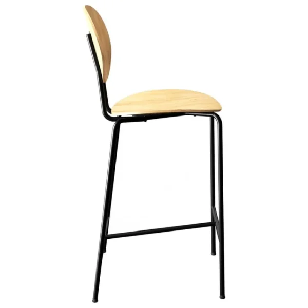 Sibast Sitzgelegenheiten-Piet Hein Tresenhocker, 65 cm, Schwarz - Eiche weiß lackiert