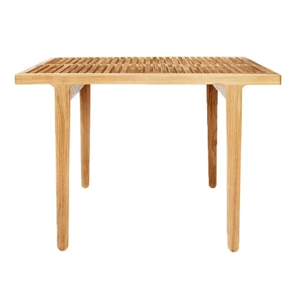 Sibast Terrassenmöbel^RIB Esstisch, 100 x 100 cm, Teak - Edelstahl