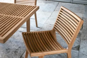 Sibast Terrassenmöbel^RIB Esstisch, 100 x 100 cm, Teak - Edelstahl