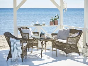 Sika-Design Terrassenmöbel | Sitzgelegenheiten^Charlot Stuhl, Antikgrau – Weiß