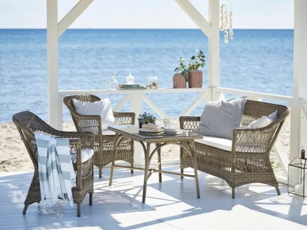 Sika-Design Terrassenmöbel | Sitzgelegenheiten^Charlot Stuhl, Antikgrau – Weiß