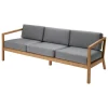 Skagerak Terrassenmöbel^Virkelyst 3 Sitzer Sofa, Teak – aschgrau