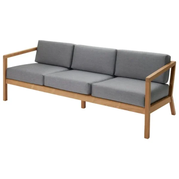 Skagerak Terrassenmöbel^Virkelyst 3 Sitzer Sofa, Teak – aschgrau