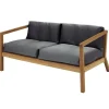 Skagerak Terrassenmöbel^Virkelyst 2 Sitzer Sofa, Teak – anthrazit